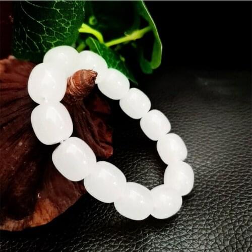 AAA Round Shape Natural Stone Smooth White Opalite Quartz Beads for Men Women Crystal Bracelet 12 mm Fashion Lucky Jewelry