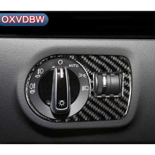 For Audi TT 8n 8J MK1 2 3 TTRS TTS Accessories Car Styling 3D Sticker Carbon Fiber Car Headlamp Switch Trim 2008 10 11 12 13 14