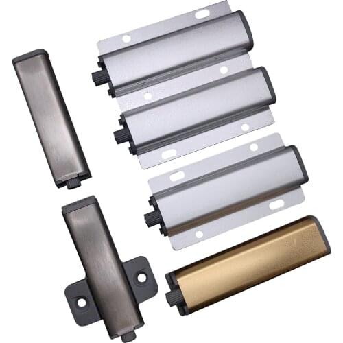 Aluminum alloy push-type rebounder Push-free handle-free invisible concealed magnetic self-elastic device Cabinet door rebounder