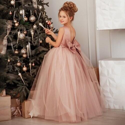 Ball Gown Puffy Flower Girl Dress for Wedding Kids First Communion Dress New Year Christmas Gowns