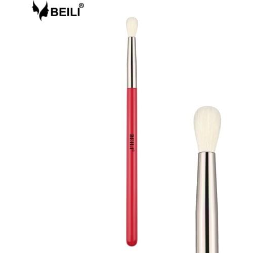 BEILI Red 1pcs Natural Professional Makeup Brushes Goat hair Eyeshadow Blending Eyebrow Lip Eyeliner Make up Brushes