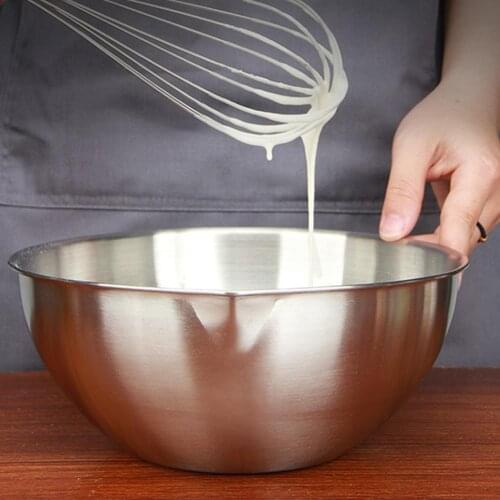 20/ 24/ 28cm Diameter Mixing Whisking Bowl Stainless Steel Knocking Bowl For Kneading Dough Salad Cooking Baking Kitchen Tools