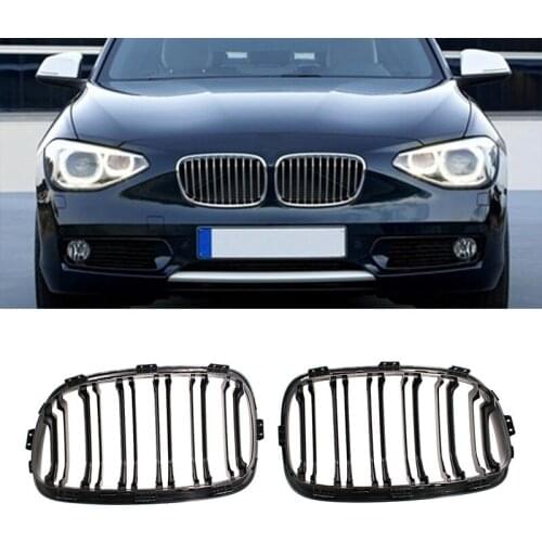 Gloss Black Car Front Hood Kidney Bumper Grille Racing Grill For BMW F20 F21 1 Series 2011 2012 2013 2014 Car Styling