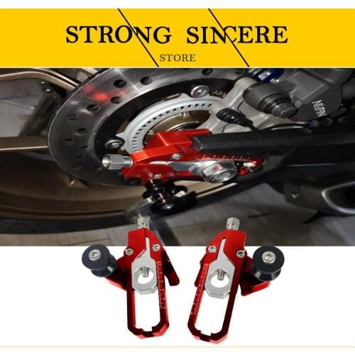 Ajustadores de cadena de aluminio CNC izquierdo y derecho con tensores de bobina de Catena para CB650F CBR650F 144-16 CB650R CBR