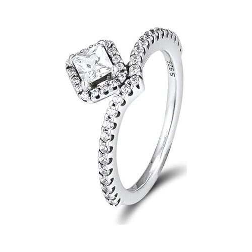 CKK Silver 925 Jewelry Geometric Ring For Women Fashion Gift Original Sterling Silver Ring