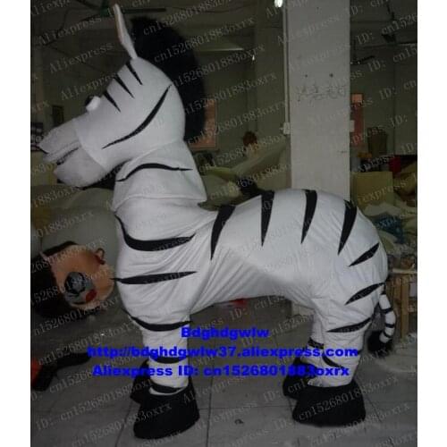 Zebra Pinto For Two Persons Mascot Costume Adult Cartoon Character Outfit Suit Gifts And Souvenirs Walking Street zx1186