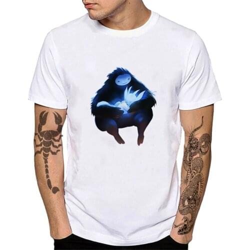 Hot Cartoon Ori T Shirt For Girl Boy Game Ori And The Will Of The Wisps Cotton T-Shirt Ori and the Blind Forest Tops Tees YM048B