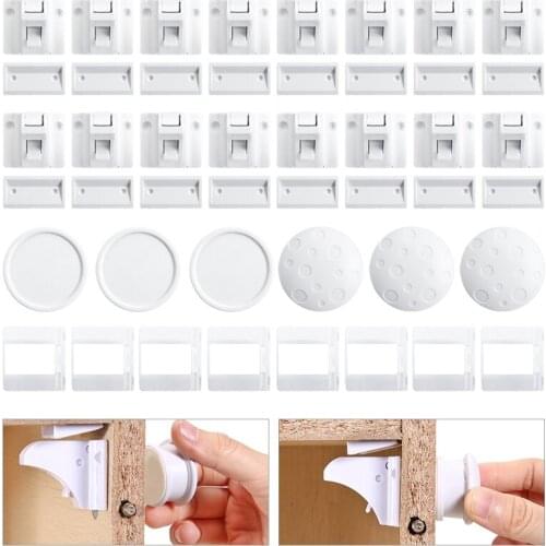 Magnetic Child Lock Baby Safety Cabinet Drawer Door Lock Children Protection Invisible Lock Kids Security 16 Locks+3 Keys