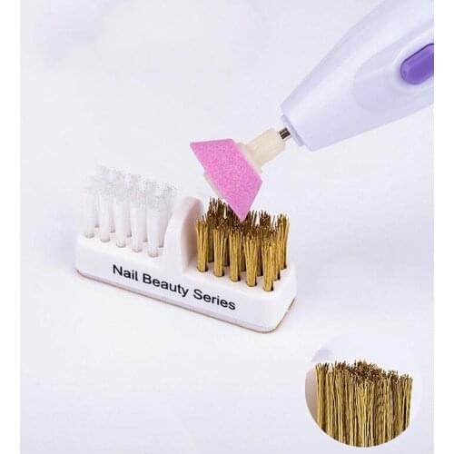 1Pc Nail Drill Manicure Brushes for Nail Accessories Cleaning Brush Cleaner Nail Drill Bit Clean Tool Copper Wire Drill Brush