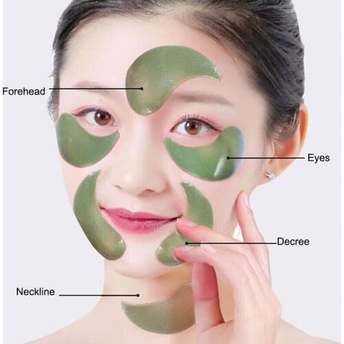 60 Pieces Of Green Seaweed Eye Mask, Moisturizing, Circles Fine And Tightening, Lines Dark Lifting, Diminishing X7H1