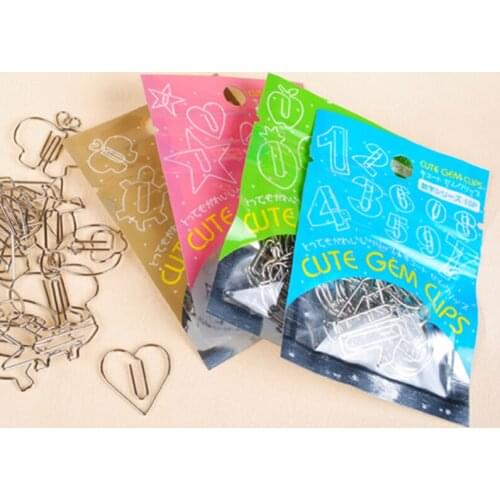 Metal Clip Animal Small Fruit Notes Message Clip files Classification filling cute gem Clips Office Accessories Paper Clips
