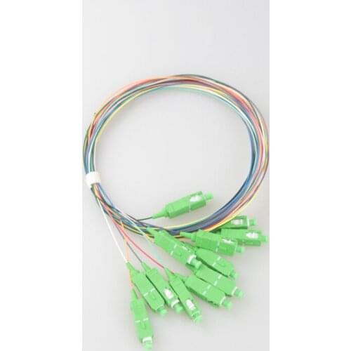 1.5M 12 fiber SC/APC 9/125 Single-mode Fiber Optical Pigtail Cable