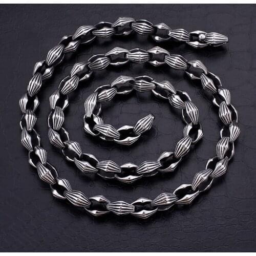 Large heavy 142g Pure Stainless steel Necklace High Quality Link Chain 11mm 28'' Biker Chain necklace for Mens
