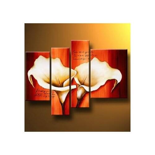 Hand Painted Oil Painting Classic Elegance Of Callas-Modern Oil Painting On Canvas Art Wall Decor-Floral Oil Painting Wall Art