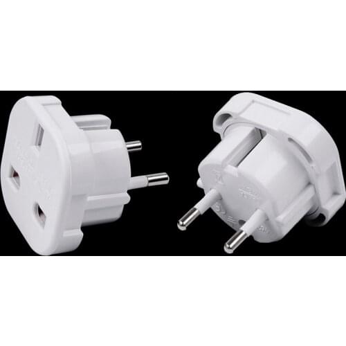 Universal Travel UK to EU Euro Plug AC Power Charger Adapter Converter Socket Black Power Plug Adaptor Connector