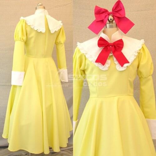 STOCK Anime Ouran High School Host Club Cosplay Costume Yellow Maid Suit For Men And Women Halloween Party Support Customization
