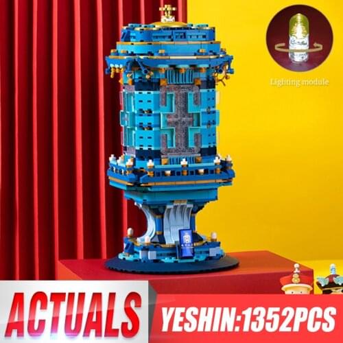 Yeshin 1216 Creative Toys The Chinese Enamel Palace Lantern Model Building Blocks Bricks Assembly Bricks Kids Toys Chinese Gifts