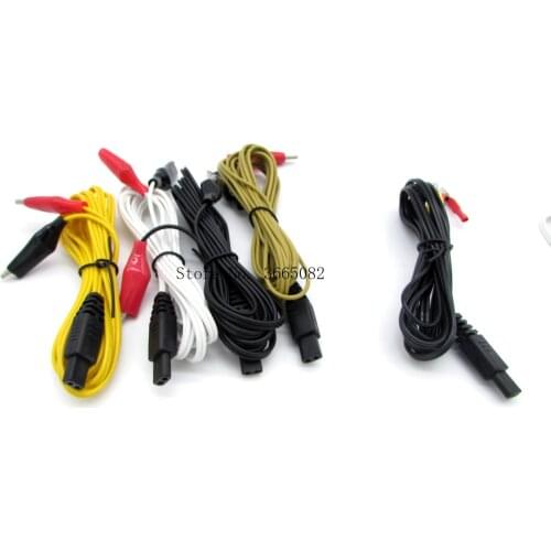 10pcs Clip Cables Needle electrode lead wire for Tens Electric Acupuncture Stimulator Machine Massager Care
