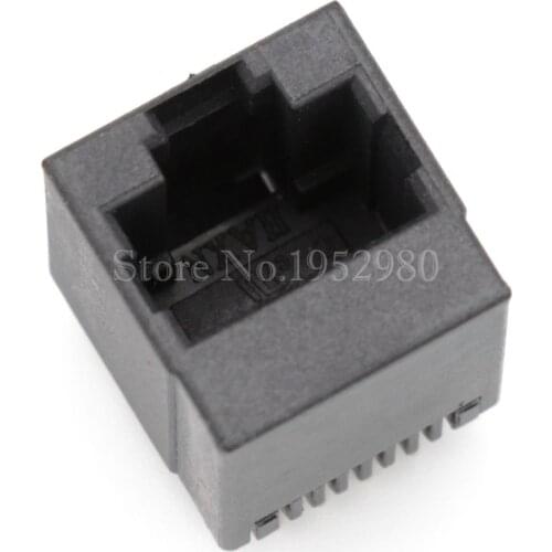 20PCS/LOT RJ45 Network Jack Socket 180 Degrees 52-8P8C Network Socket 5224-8P8C Plastic Socket