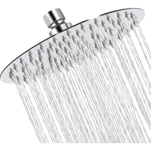 4/6/8 Inch Round Square Showerhead Bathroom Shower Head Rain Ultrathin Shower Head Top Spray 201 Stainless Steel Shower Head