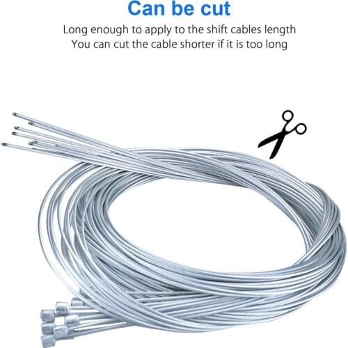 10 Pcs 2.1m Bicycle Shift Cables Shifter Derailleur Gear Steel Rear Inner Cable Wire Mountain Road City Bikes cycling parts