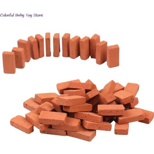 50PCS 1/16 Dollhouse Miniature Simulation Brick Diy Sand Table Landscape Scenery Clay