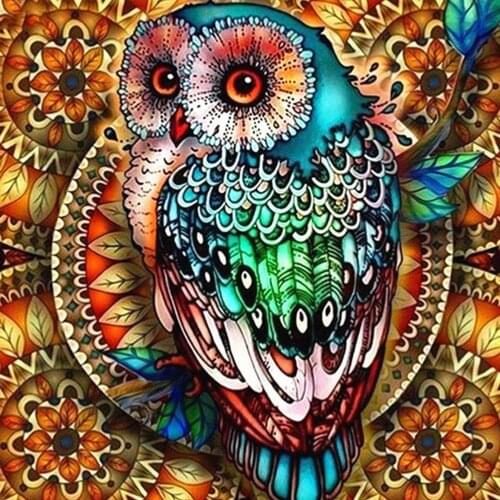 Diamond painting Full Round Owl 5D DIY Diamond Embroidery Picture Drill Rhinestone Animal Cross Stitch Mosaic Gift Of