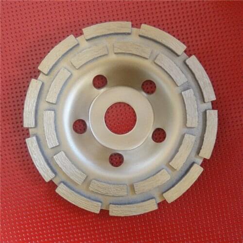 Diamond Grinding Wheel Disc 2Row Grinding Wheel Disc Bowl Shape Grinder Cup for Concrete Metalworking Cutting Abrasive Tool