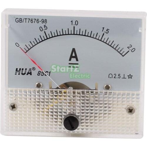 DC Analog Meter Panel 2A AMP Current Ammeters 85C1 0-2A Gauge