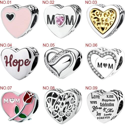 Love Heart 925 Sterling Silver Bracelet Floating Charms Beads Fit Original Charms Bracelets for Necklace Womens Jewelry