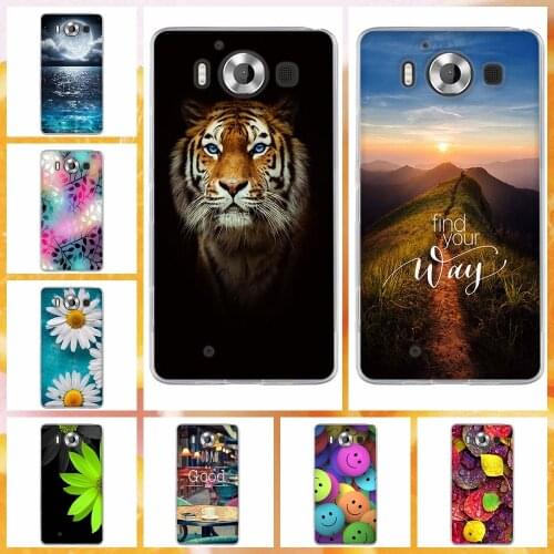 For Microsoft Lumia 950 New Fashion Painted Soft TPU Back Case Cover For Microsoft Microsoft Lumia 950 Case Silicon Cover Capa