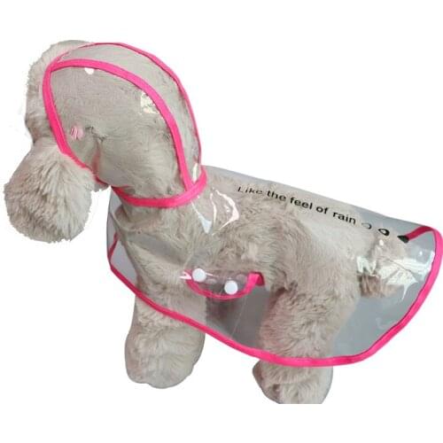 Pet Raincoat Puppy Four Feet Hooded Transparent Waterproof Teddy Large Dog Rain Out Clothes for Animals