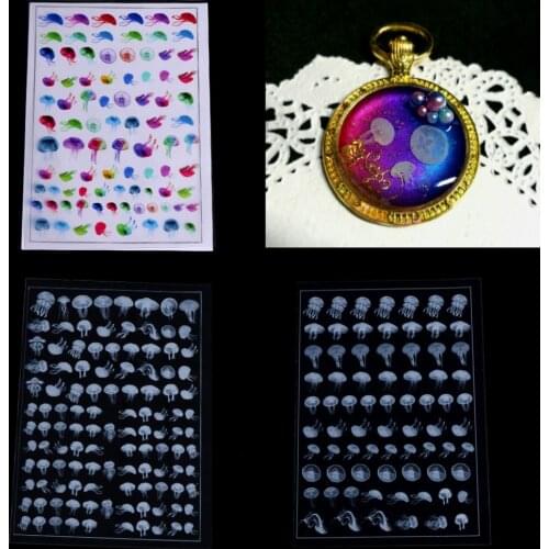JAVRICK 1 PC Top Sell Transparent Material Epoxy Jellyfish Mold Making Jewelry Filling For DIY Craft Colorful/White Color