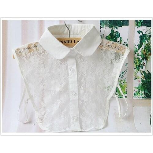 Korean lace blouse false collar vintage white false collar lace bust Fashion Cheap High Handmade Shirt False Collar Necklace