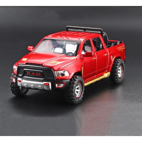New 1:32 Alloy Car Model Dodge-Ram TRX-Pickup Metal Car Model Sound And Light Pull Back Boy Toy Car Gifts Free Shipping