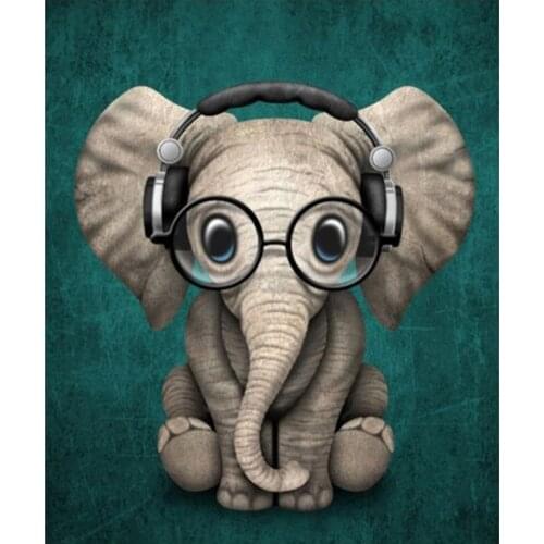 DIY 5D Diamond Painting Full Diamond Embroidery Elephant of Rhinestones Diamond setting Mosaic Art Picture Cross Stitch Kit