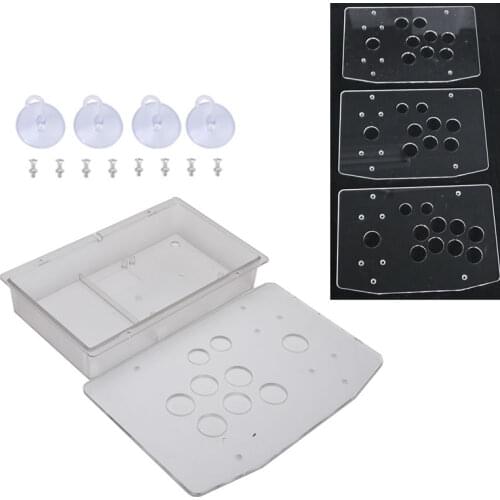 DIY Arcade Joystick Kits Part Clear Transparent Acrylic Panel Flat Case 24/30mm