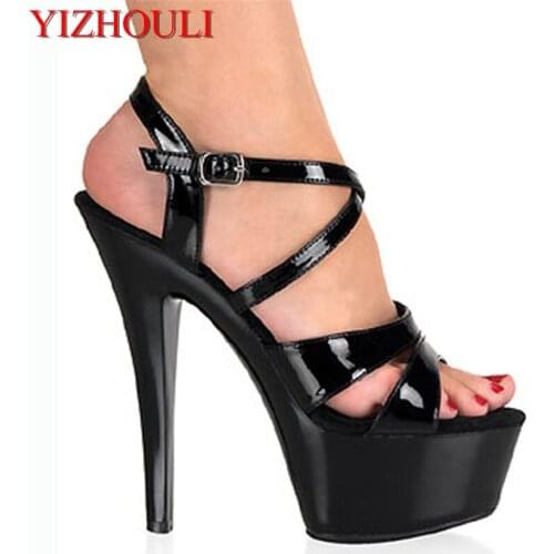 Sandals white bridal wedding dress platform steel pole shoes 6 inches sexy fashion womens shoes, super fine 15cm high heels