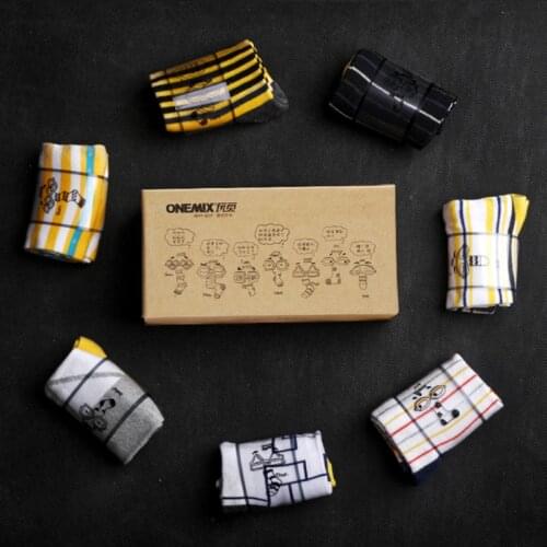 Onemix Sneakers Socks Women Pure Cotton Barefoot Socks 7 Pairs / Lot 7 Days For Running Jogging On Random Color Week Socks