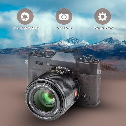 VILTROX AF33/1.4 XF 33mm F1.4 Large Aperture Auto Focus Camera Lens Portrait Landscape Prime Lens for Fuji Fujifilm X-mount ILDC