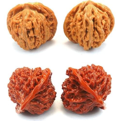 A Pair Of Natural Walnuts Wenwan Health Care Ornaments Long Term Play With Smooth Surface Stimulate The Circulation Of Blood