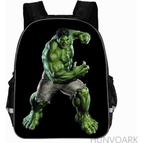 11/13/16 inch Super Hero Hulk Children School Bags 3D Printed Backpack for Kids Stylish Satchel for Boys and Girls