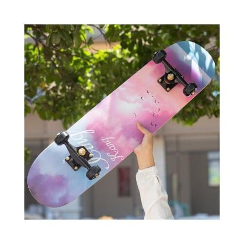 Skateboarders 79cm/31" Beginner Adult Kids Maple Complete Skate board Cool Double Rocker Skateboard High Speed Drift Skateboard