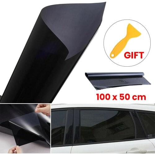 Sale 100x50cm Solar Film for Car Windscreen Tinted In Black Clear Solar Film Anti-UV Sun Shade Car Accessories Solar Protection