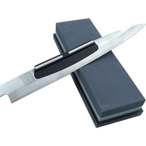 Bamboo base angle guideset kitchen knife sharpener grinding stone 240 400 grit sharpening stone whetstone