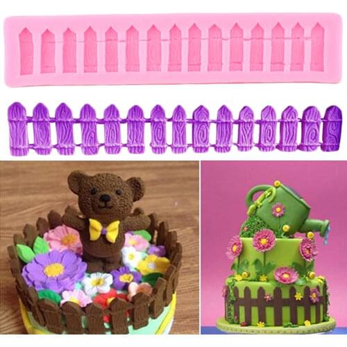 Fence Silicone Mold DIY Cake Border Fondant Mould Cake Decorating Tools Chocolate Gumpaste Moulds Polymer Clay Candy Molds