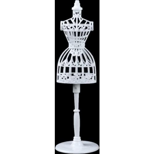 1Set Dolls White Display Gown Dress Clothes Rack Doll Mannequin Hollow Model Holder Stand Girls dolls Play Toy Shoes Accessories