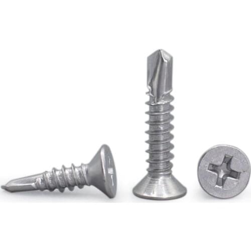 10/20/50PCS M4.2 M4.8 Cross Recessed Countersunk Head Drilling Screw 410 Stainless Steel