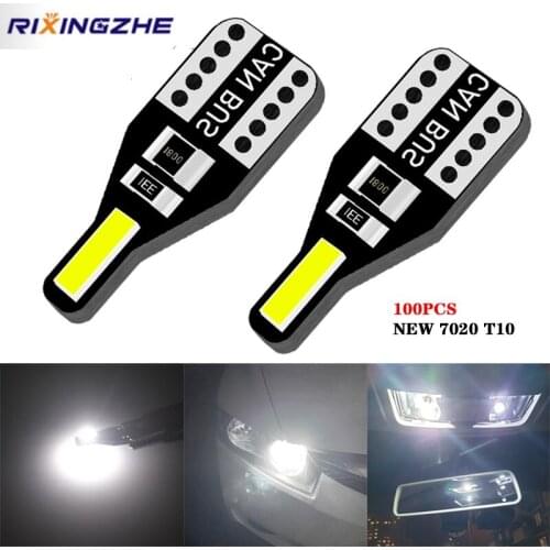 100PCS T10 Led W5W Universal Car interior lights Canbus 7020 Reading lights License plate lights Parking lights car accessory