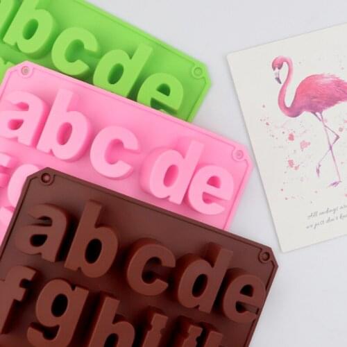 3D DIY Fondant Cake Moulds 26 Letter Shape Baking Mold Silicone Chocolate Cupcake Pastry Molds Baking Supplies Decorating Tool